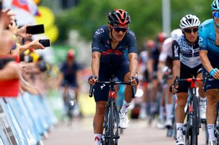 Richard Carapaz (Ineos Grenadiers) finishes stage 7 of the Tour de France