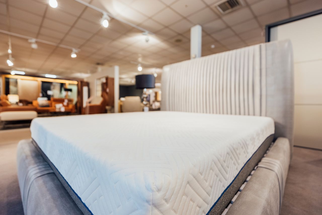 A mattress in a mattress store