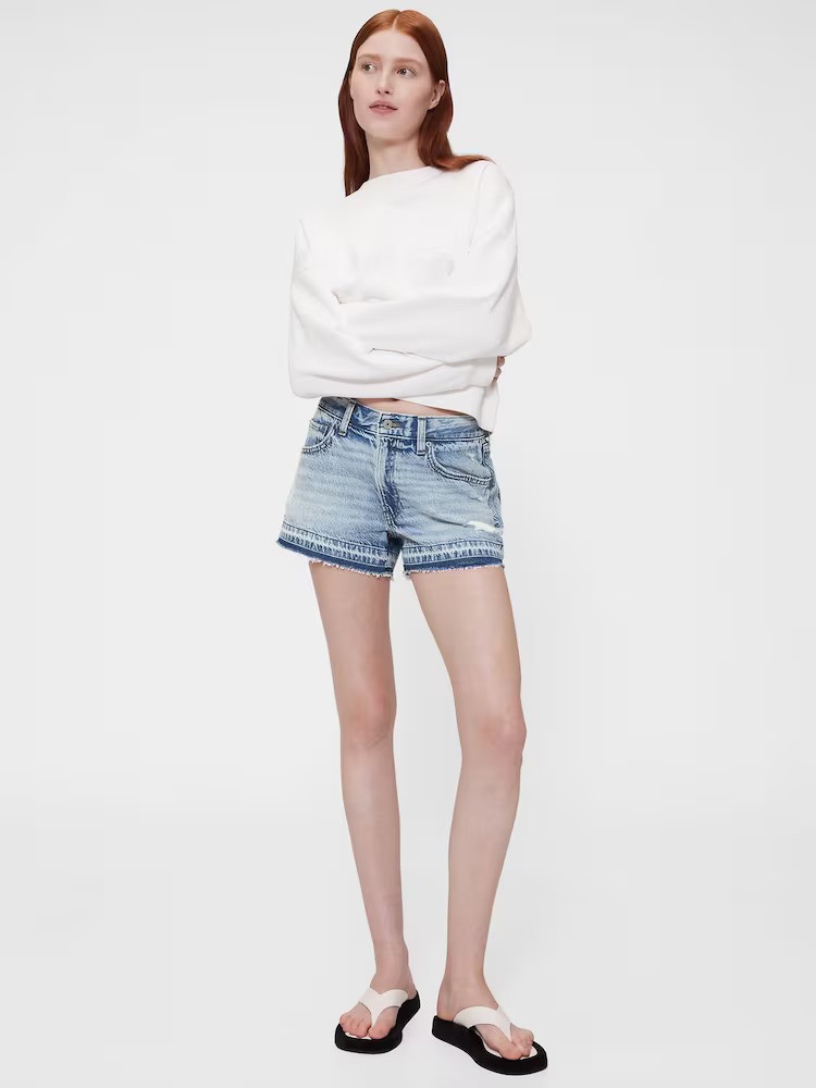 GapStudio, Low Rise Stride Denim Shorts