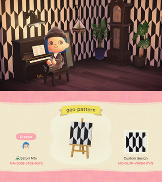 Animal Crossing: Seamless monochrome geometric pattern for a timeless wow-factor