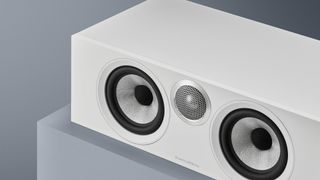 Bowers & Wilkins HTM6 S3 in white on a grey background
