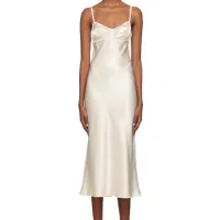 ANNA OCTOBER White Waterlily Midi Dress