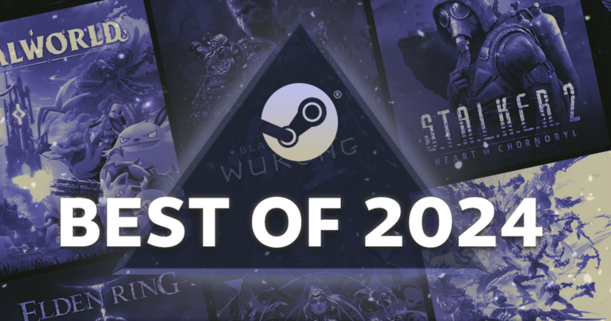 Steam logo and text that reads Best of 2024