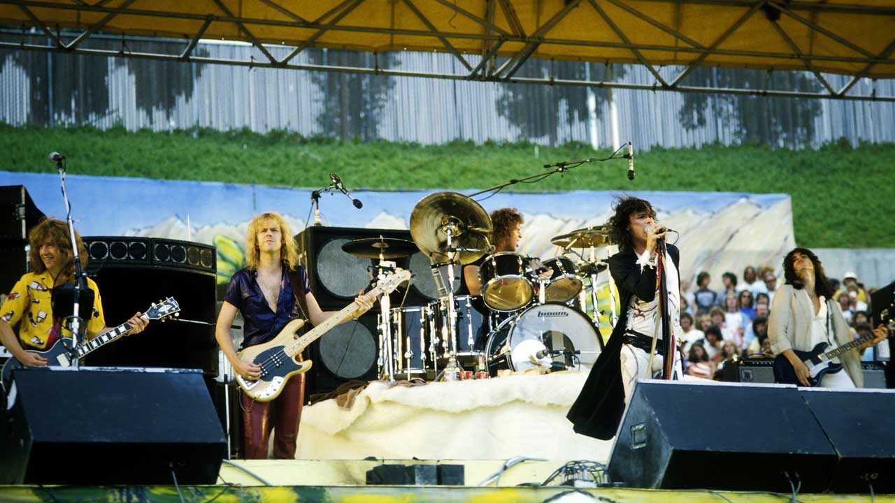 Aerosmith onstage in July 1979