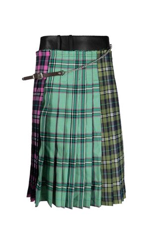Andersson Bell Pleated Plaid-Patterned Midi Skirt