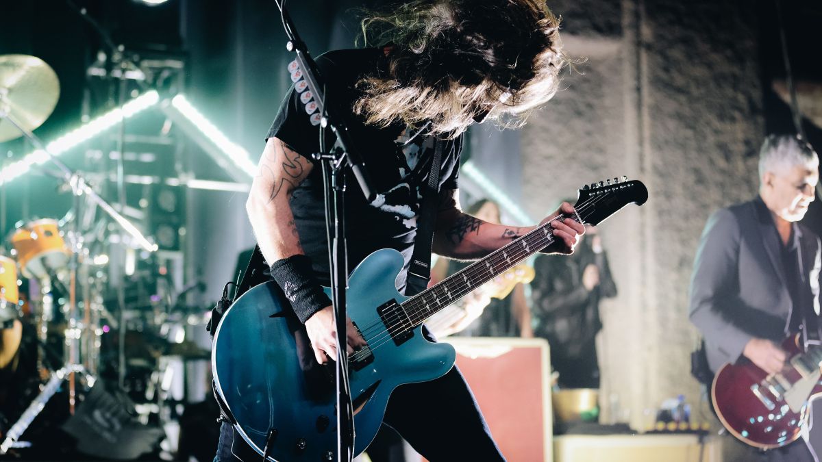 Dave Grohl onstage with Foo Fighters