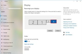 Windows 10 Display settings