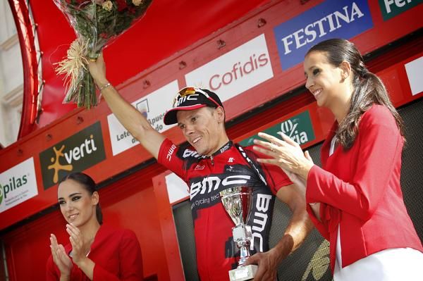 Phlippe Gilbert (BMC) on the podium in Barcelona