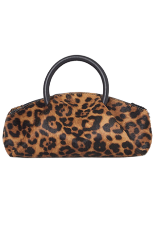 Leopard Fold Micro Tote - Pony Hair