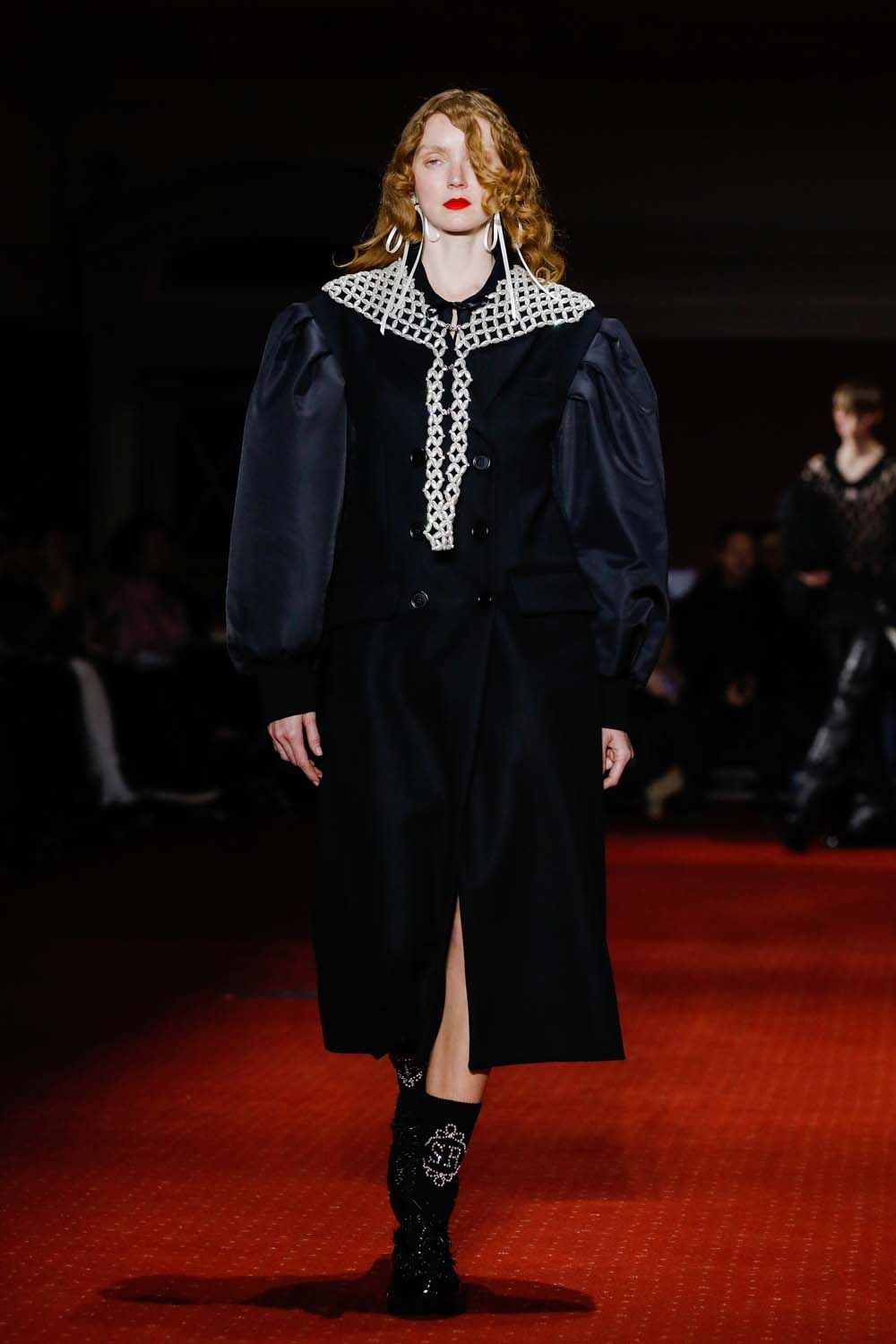 on the runway at London Fashion Week AW23