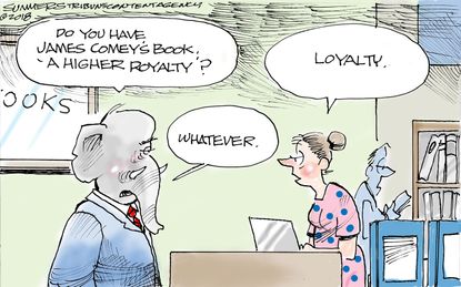 Political cartoon U.S. A Higher Loyalty James Comey GOP conservatives