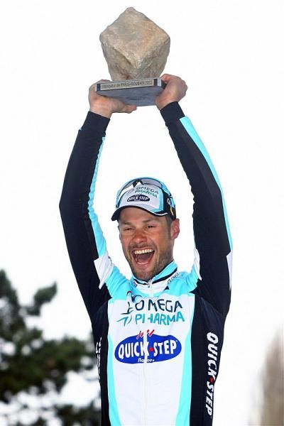 Do you think Tommeke's happy about his fourth Paris-Roubaix title?