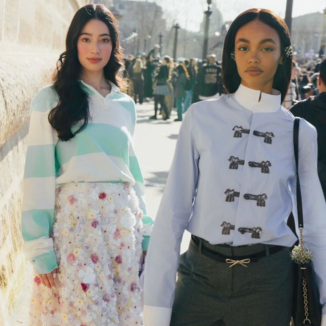 guests at Paris Fashion Week wearing Dior outfits in the best Paris Fashion Week street style