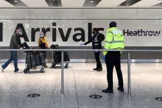 Passengers arriving into Heathrow Airport from countries on the UK hotel quarantine list