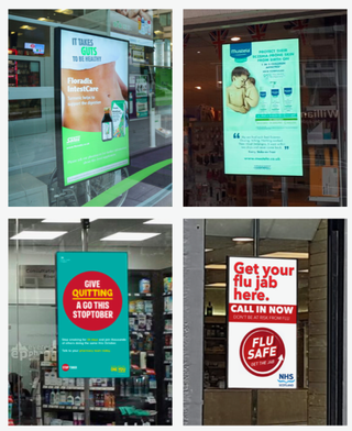 Clinical services have become a cornerstone of digital signage in UK pharmacies.