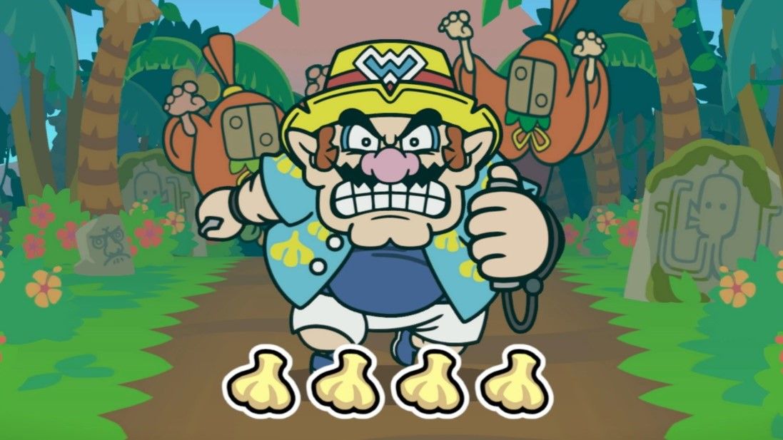 Wario running in WarioWare: Move It!