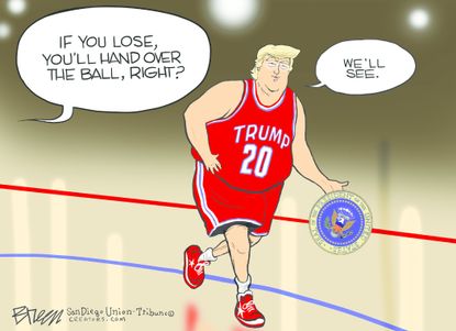Political Cartoon U.S. Trump 2020 election&nbsp;