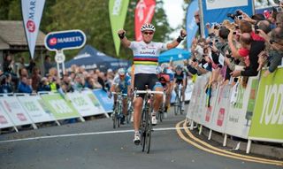 Thor Hushovd (Garmin-Cervelo) wins stage 4 at the Tour of Britain