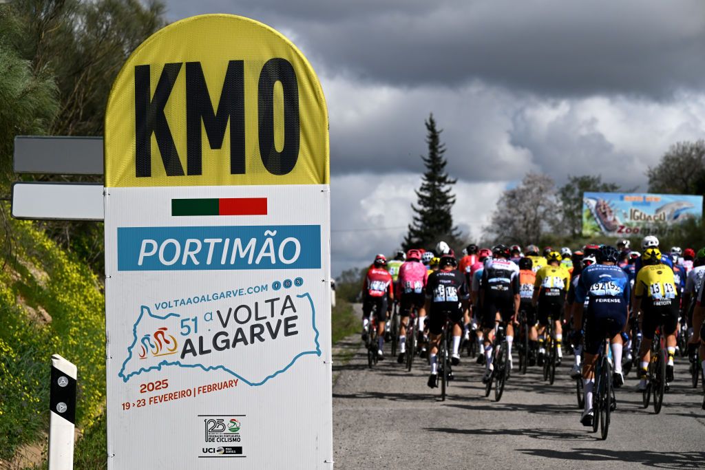 PORTIMAO PORTUGAL FEBRUARY 19 KM0 sing prior to the 51st Volta ao Algarve em Bicicleta Stage 1 a 1922km stage from Portimao to Lagos on February 19 2025 in Portimao Portugal Photo by Tim de WaeleGetty Images