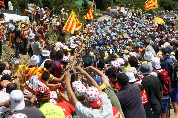 Huge crowds lined the roads in Spain.