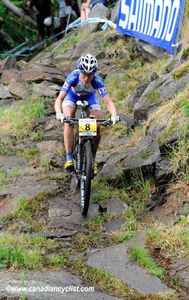 Georgia Gould (Luna Pro Team) led for a long time