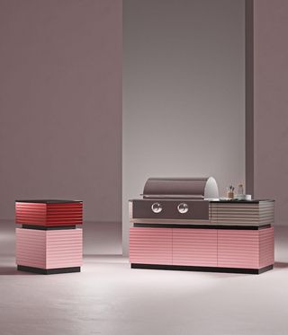 pink outdoor kitchen for Danver Stainless and Brown Jordan Outdoor Kitchens