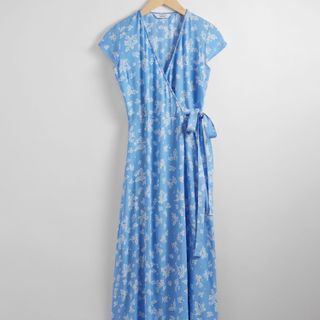 & Other Stories Printed Midi Wrap Dress