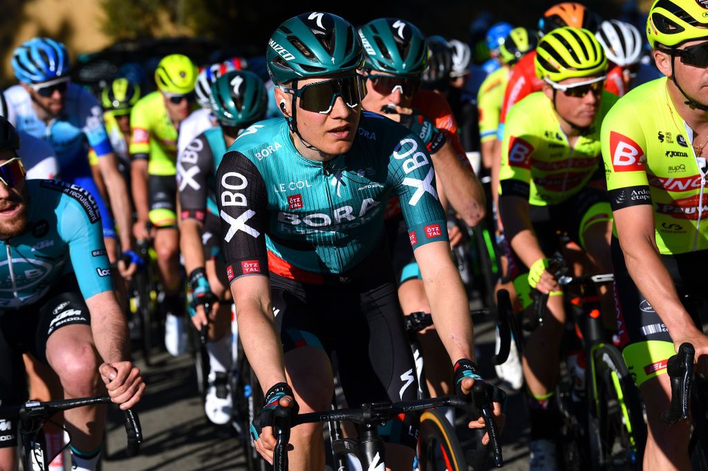 TORRENT SPAIN FEBRUARY 03 Wilco Kelderman of Netherlands and Teamm Bora Hansgrohe competes during the 73rd Volta A La Comunitat Valenciana 2022 Stage 2 a 1715km stage from Btera to Torrent VCV2022 on February 03 2022 in Torrent Spain Photo by Dario BelingheriGetty Images