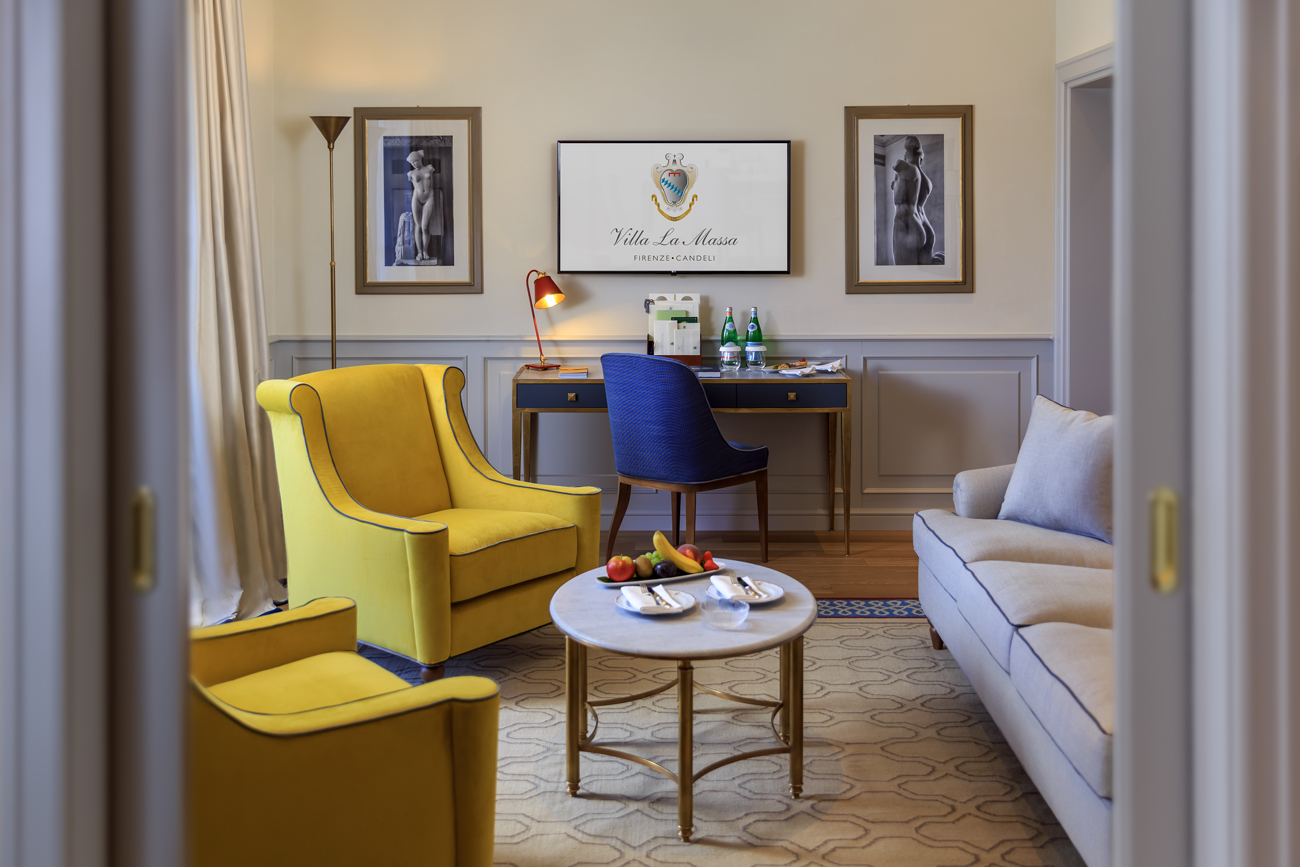 Hotel suite sitting room