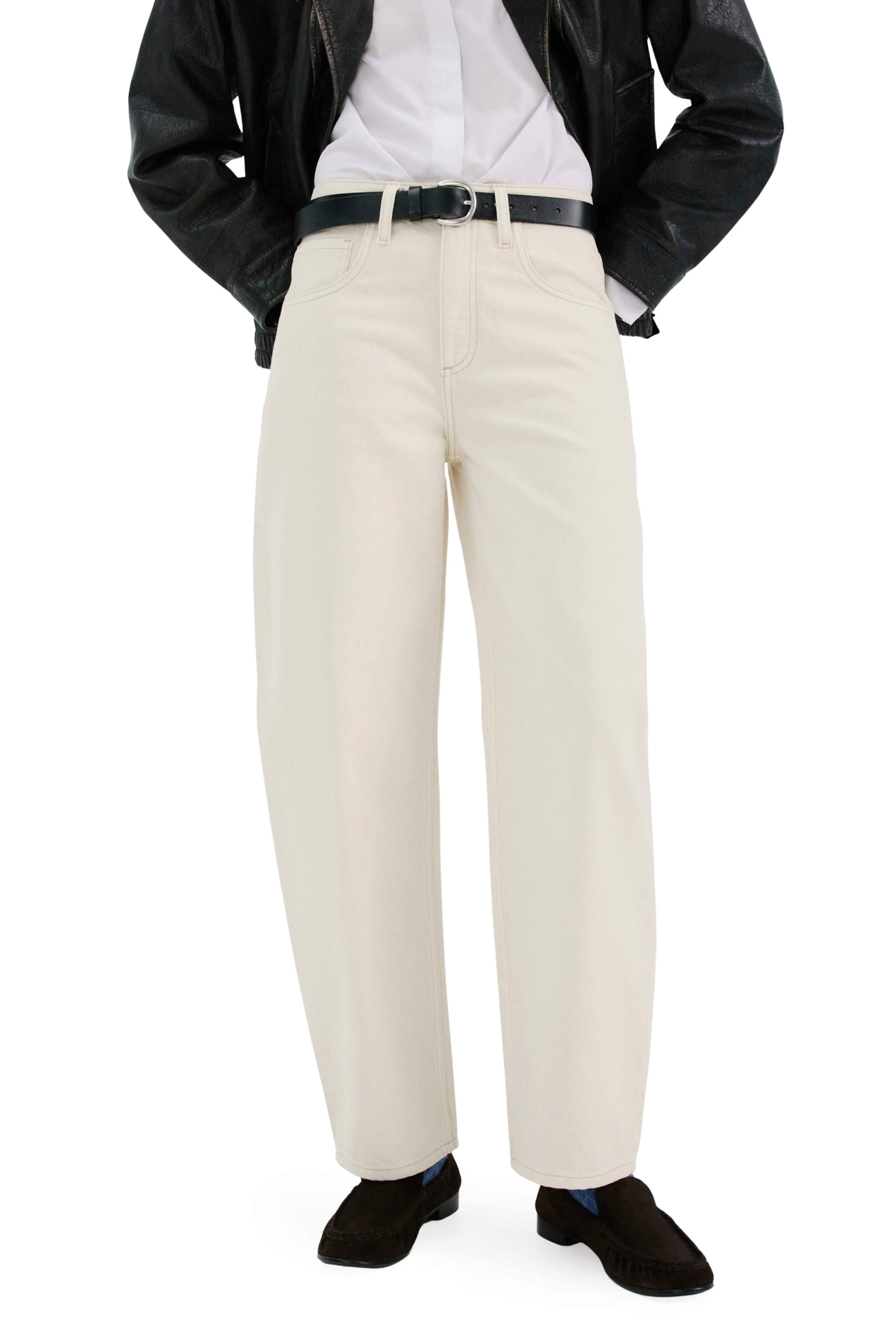 MANGO, High Waist Barrel Jeans