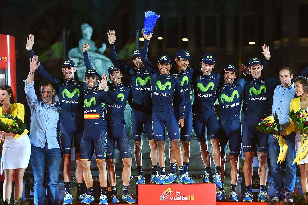Movistar took the team prize at the 2015 Vuelta.