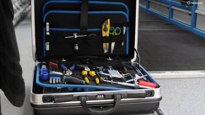 A neatly laid-out tool case