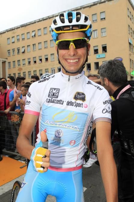Fabio Aru (Astana) leads the young rider classification