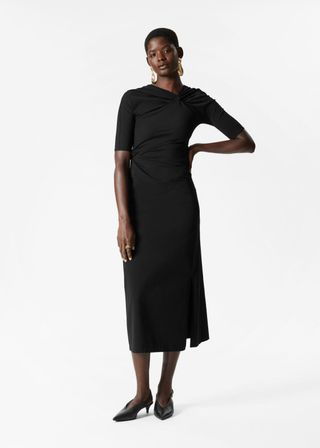 Ruched Midi Dress