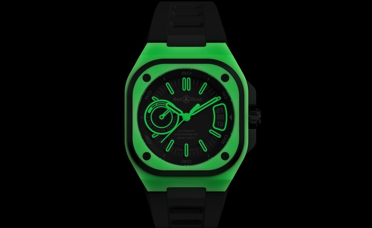 Luminescent watches: Bell &amp; Ross BR-X5 Green Lum