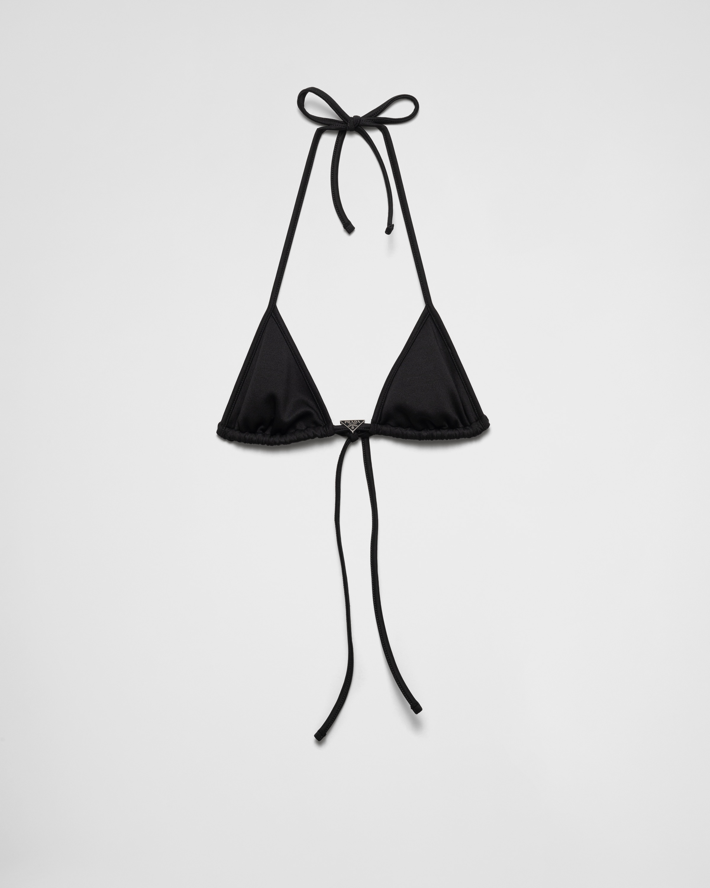 Interlock Fabric Triangle Bikini Top
