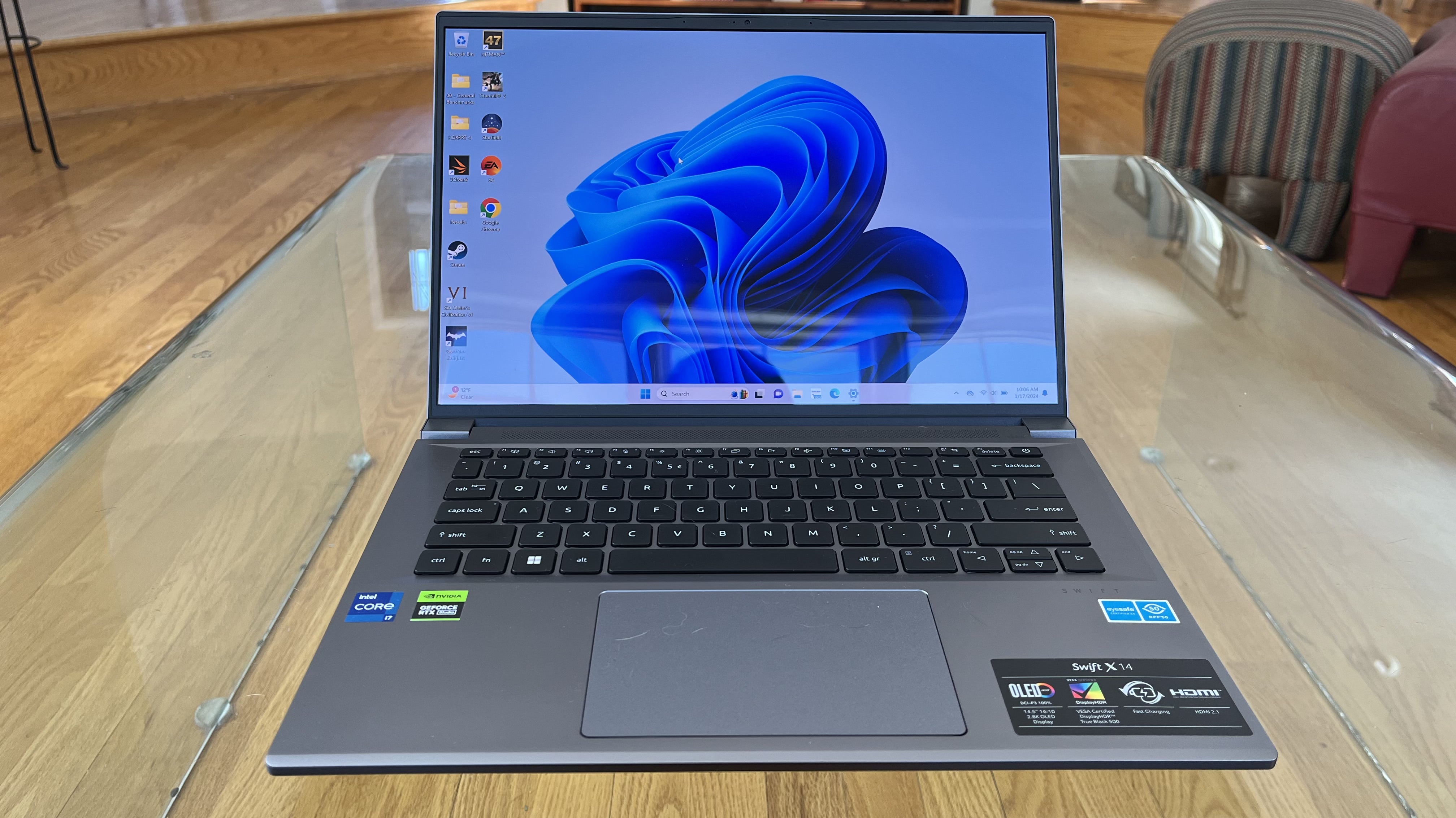 Acer Swift X14 open front