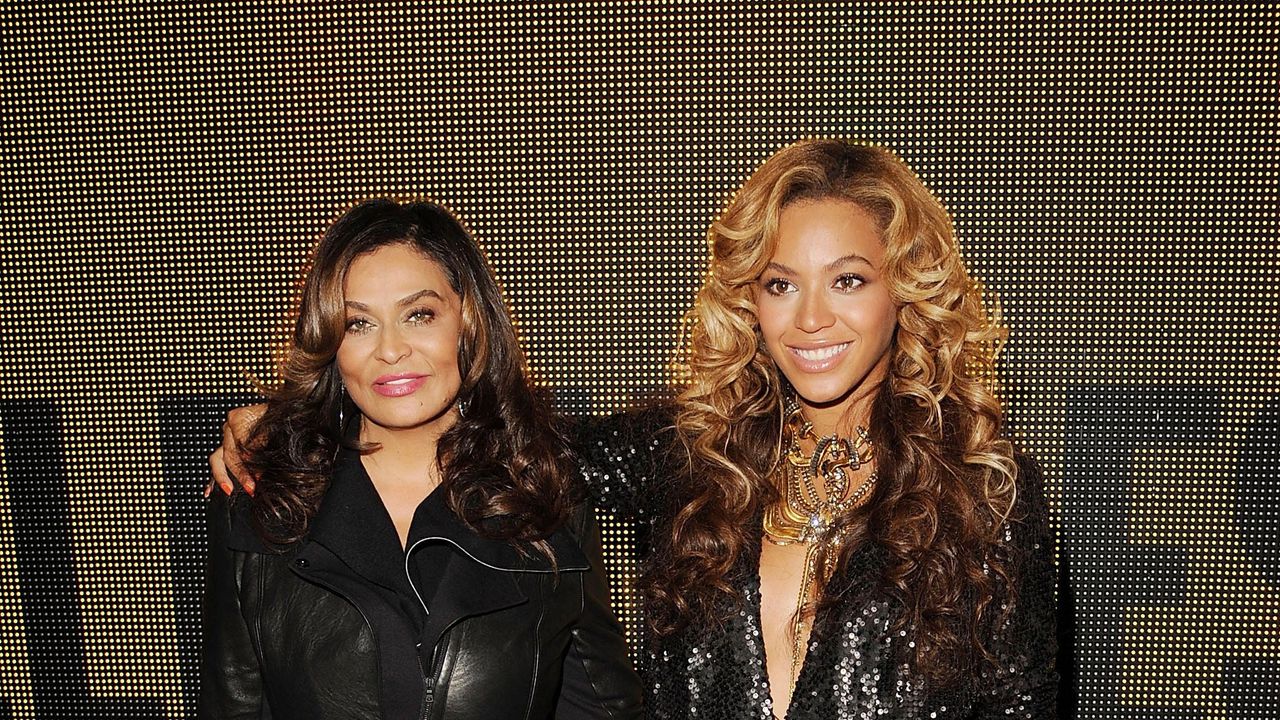 tina knowles and beyonce knowles at the launch of house of dereon by beyonce and tina knowles at selfridges on september 17, 2011 in london, england