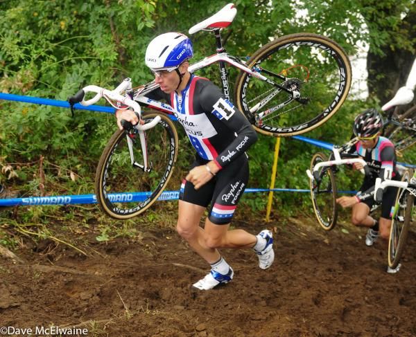 Jeremy Powers (Rapha Focus) found himself chasing on the first lap