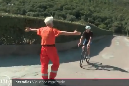 Chris Froome making a cameo on French TV 