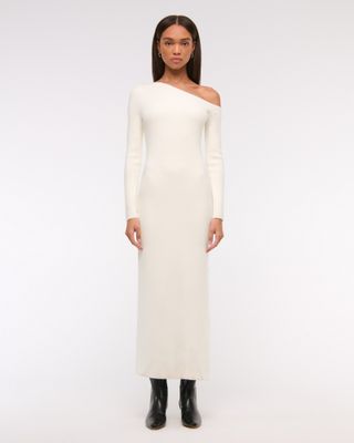 abercrombie, One-Shoulder Maxi Sweater Dress