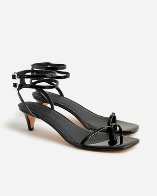 Zadie Double Ankle-Strap Heels in Leather