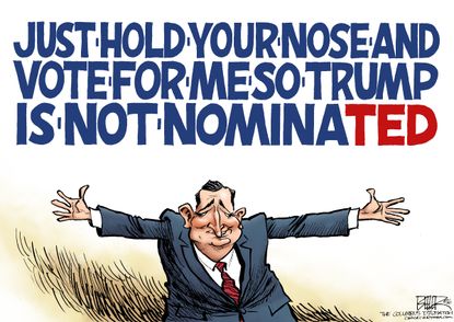 Political Cartoon U.S. Cruz Trump