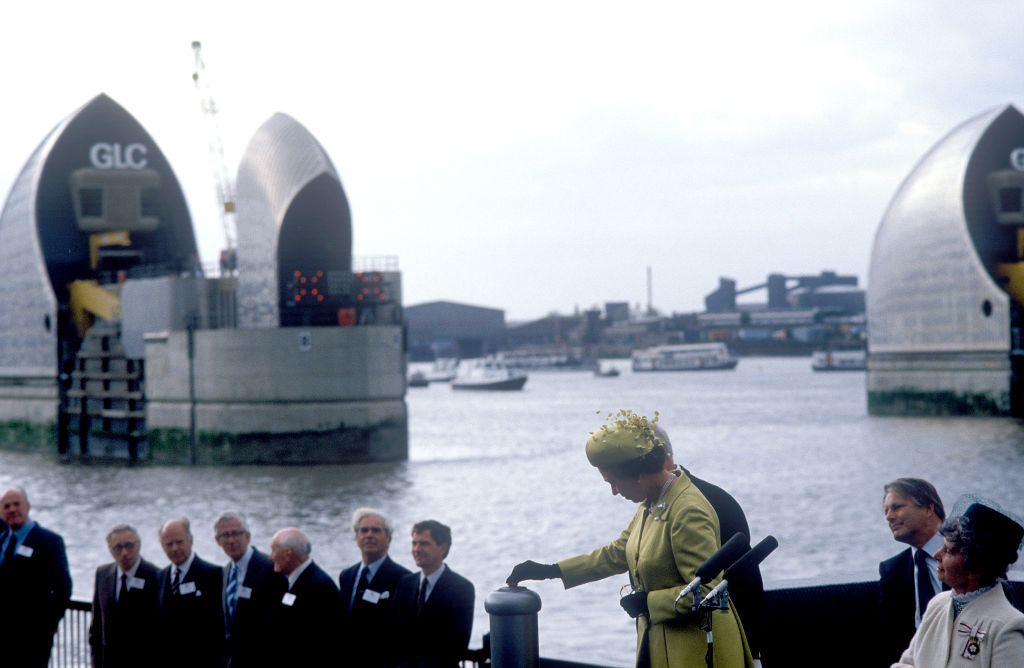 Queen Elizabeth II officially opens the Thames Flood Barrier