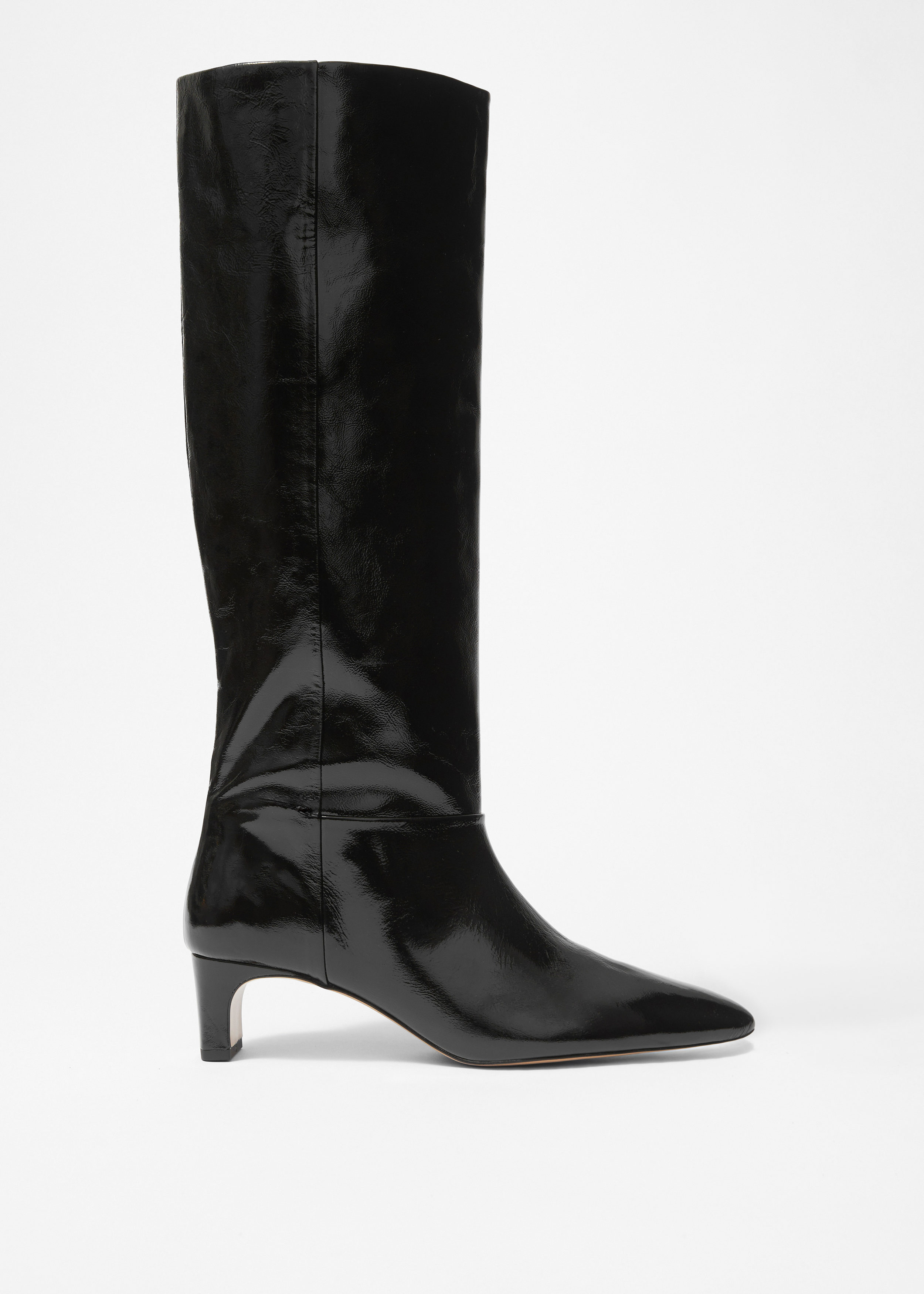Pointed-Toe Knee-High Boots