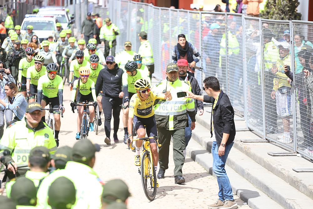 Egan Bernal is welcomed home in Zipaquir&aacute; in Wednesday