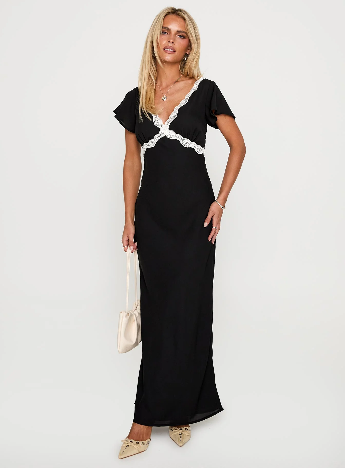 Princess Polly, Barbarita Lace Maxi Dress Black