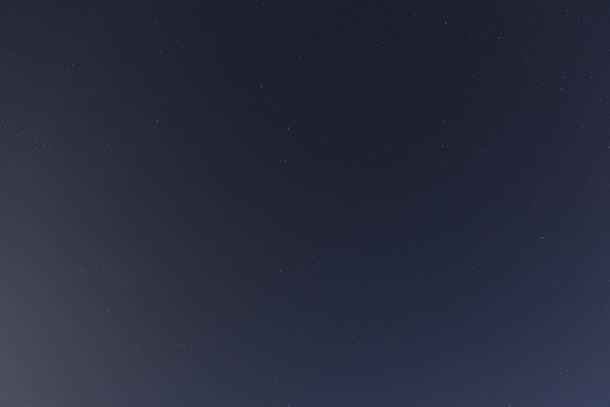 Night sky over a town