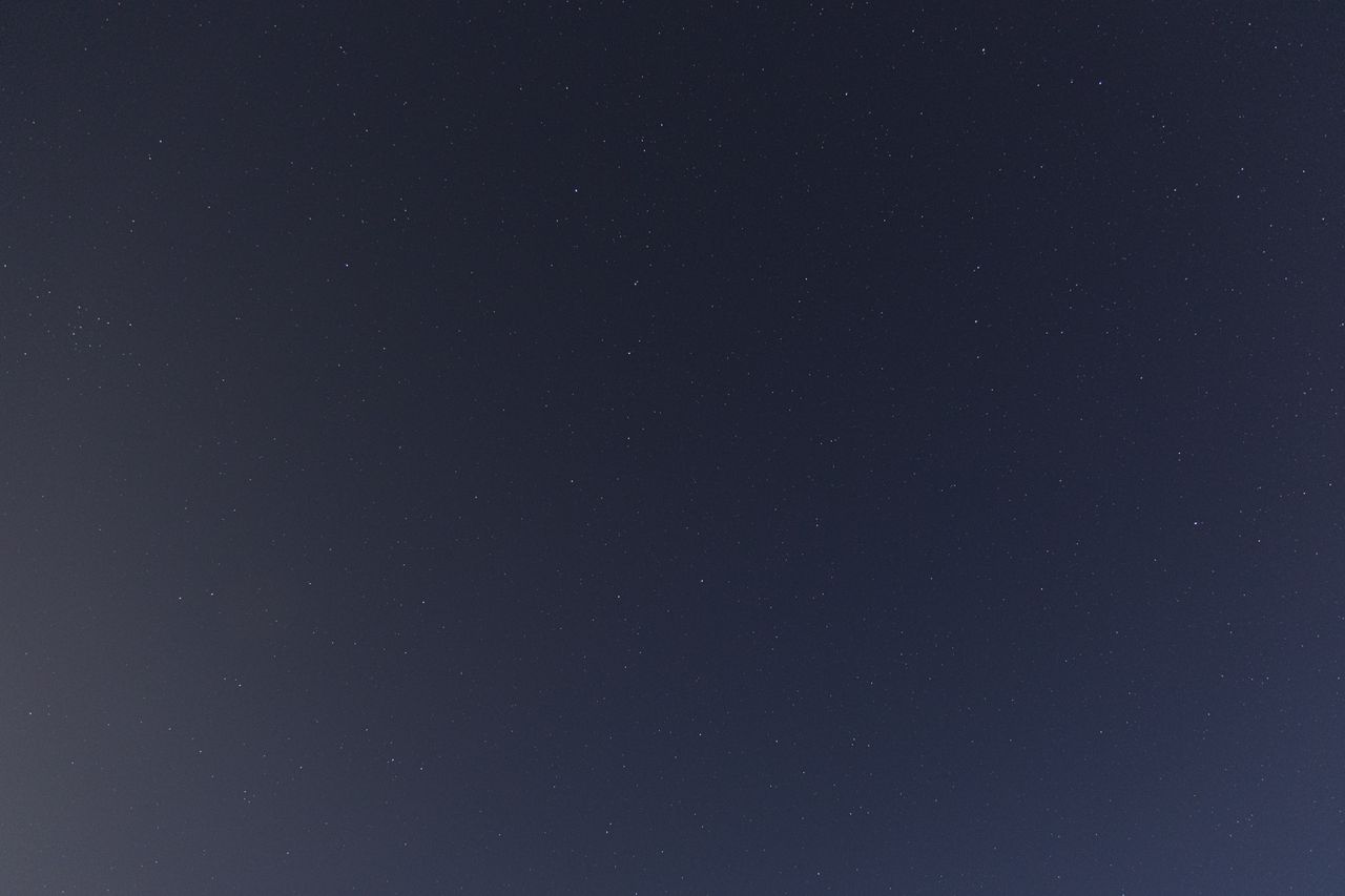 Night sky over a town