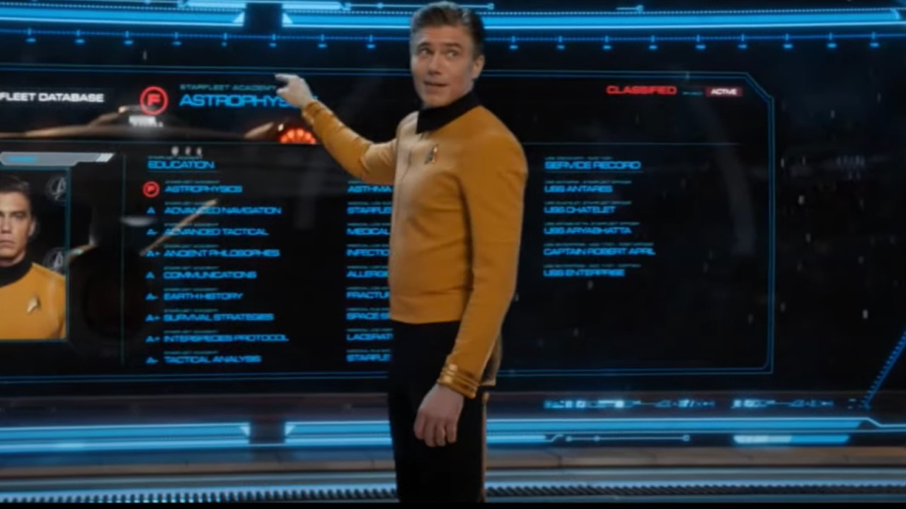 Captain Pike on the Discovery bridge.